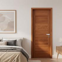 Porta Completa BBB Linha Econômica 90x210cm em Madeira Maciça Cedro Arana