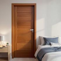 Porta Completa BBB Linha Econômica 92x210cm em Madeira Maciça Cedro Arana