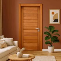 Porta Completa Comercial Linha Econômica 62x210cm em Madeira Maciça Cedro Arana