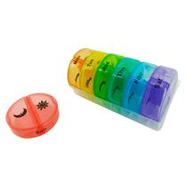 Porta Comprimido Acoplável Redondo 7 Dias da Semana Dia e Noite Porta Comprimido Acoplável Redondo 7 Dias da Semana Dia e Noite