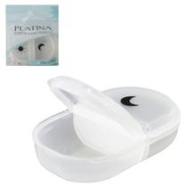 Porta comprimido de plastico oval dia e noite com 2 compartimentos platina 7x4x2cm - C3B Porta comprimido de plastico oval dia e noite com 2 compartimentos platina 7x4x2cm - C3B