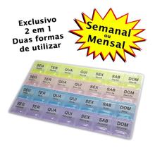 Porta Comprimido Organizador Comprimido Mensal e Semanal
