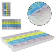 Porta Comprimido Plastico Retangular Semanal 28