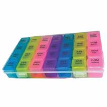 Porta comprimido plastico semanal manha / meio dia / noite