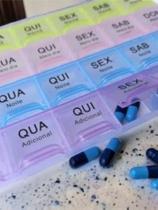 Porta comprimido plastico semanal manha / meio dia / noite