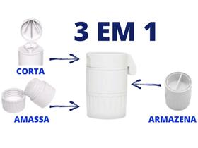 Porta Comprimido Que Amassa E Corta 3 Funções Em 1