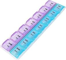 Porta Comprimido Semanal 14 Compartimentos - Manhã e Noite