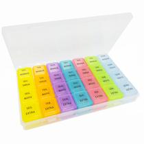 Porta Comprimidos Caixa Divisórias Estojo Suplemento Organizador Vitamina