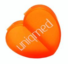 Porta Comprimidos De Coração Com Duas Divisórias Uniqmed - Uniqcare