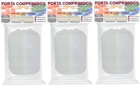 Porta Comprimidos Diário/Semanal 12 Divisórias 3 unidades