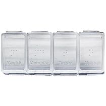 Porta Comprimidos Diário Translúcido 4 Compartimentos- unidade Porta Comprimidos Diário Translúcido 4 Compartimentos- unidade