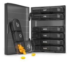 Porta Comprimidos Organizador Semanal Triplo Manhã Tarde E Noite À Prova De Umidade