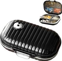 Porta Comprimidos Portatil Bolso Viagem Com Contador 15cm Cores Sortidas