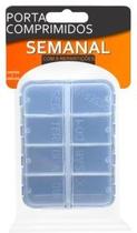 Porta Comprimidos Semanal Com 8 Repartições Cor Cristal - 3B