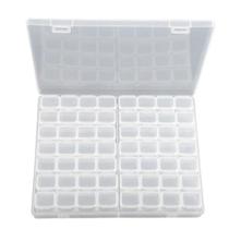 Porta comprimidos suplementos com 56 divisorias grande caixa de medicamentos e costura organizador transparente com tamp