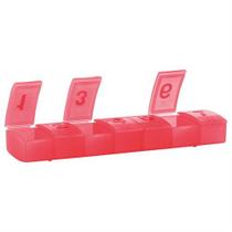 Porta Comprimidos Tupperware Vermelho com 7 Compartilhamentos Porta Comprimidos Tupperware Vermelho com 7 Compartilhamentos