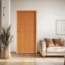 Porta Concept 09 Imbuia 82 X 210 Batente 14 Fechadura Taco de Golfe Rodam Abertura Direita
