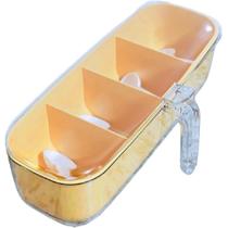 Porta Condimento 4 divisórias Tampa Acrílico Temperos Fofo