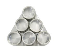 Porta condimento de inox com 6 porta temperos magnético Porta condimento de inox com 6 porta temperos magnético