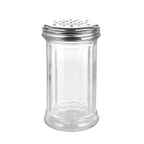 Porta Condimento De Queijo Ralado Vidro Tampa Inox Queijeira 300ml