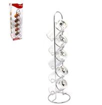 Porta condimento de vidro kit com 5 pecas + suporte aramado na caixa - Wellmix