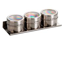 Porta Condimento em Inox c/ 3 Peças e Base Magnética - Wincy Porta Condimento em Inox c/ 3 Peças e Base Magnética - Wincy
