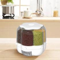 Porta Condimento Giratório 360 Para Grãos Cereais 6 Divisórias Porta Condimento Giratório 360 Para Grãos Cereais 6 Divisórias