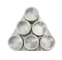 Porta condimento inox magnético com 6 porta tempero Porta condimento inox magnético com 6 porta tempero