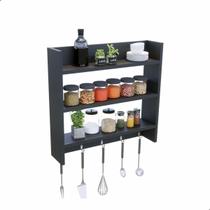 Porta Condimento Porta Tempero Cor Preto Reforçado