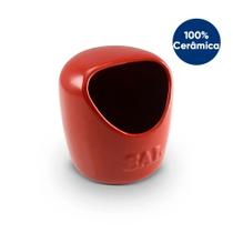 Porta Condimento Saleiro Cerâmica Vermelho 650g Ceraflame