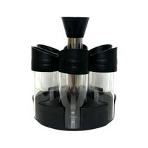 Porta Condimento Tempero C/Suporte Giratório 6 Potes