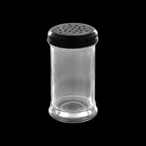 PORTA CONDIMENTO VIDRO C/TAMPA METAL PRETO 300ml - ROYAL