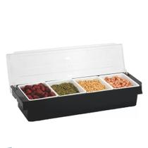 Porta Condimentos 4un Divisorias Organizador Barman Frutas