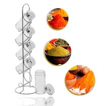 Porta Condimentos 5 Peças Com Suporte De Metal Porta Condimentos 5 Peças Com Suporte De Metal
