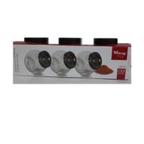 Porta condimentos c/ tampa preta - Wincy