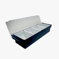 Porta Condimentos com 4 Divisórias Grande para Bartender FRG4044 Frigopro