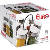 Porta condimentos com suporte Hexa Euro com 6 peças VDR1792