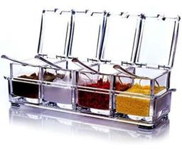 Porta Condimentos E Temperos Acrílico Lindo Crystal 4 Potes Porta Condimentos E Temperos Acrílico Lindo Crystal 4 Potes