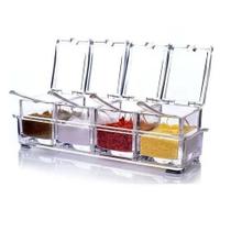 Porta Condimentos E Temperos Crystal Seasoning Acrílico Porta Condimentos E Temperos Crystal Seasoning Acrílico