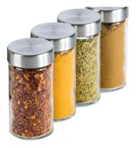 Porta Condimentos em Inox 4 frascos Porta Condimentos em Inox 4 frascos