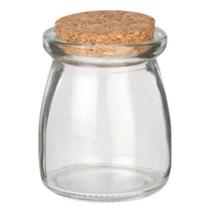 Porta Condimentos em Vidro com Tampa de Rolha 100ml 5,7x7,3cm - PraCaza