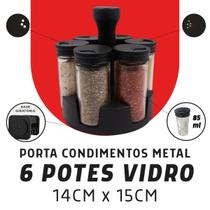 Porta Condimentos Giratório com 6 POTES 85 ML