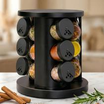 Porta Condimentos Giratório com 9 potes de Vidro Porta Condimentos Giratório com 9 potes de Vidro