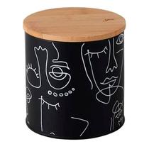 Porta Condimentos Hermético Metal Line Art Preto 2 Litros Porta Condimentos Hermético Metal Line Art Preto 2 Litros