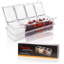 Porta Condimentos Organizador Temperos Acrílico Crystal Box