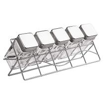 Porta Condimentos quadrado Suporte 6 Peças VDR0429 Euro Home Porta Condimentos quadrado Suporte 6 Peças VDR0429 Euro Home