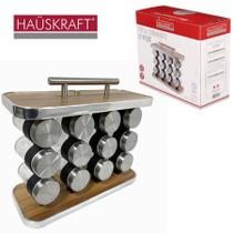 Porta Condimentos Wood 12 peças - Hauskraft