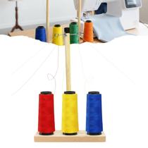 Porta Cone Fio Carretel De Linha Para Máquina De Costura Doméstica Mdf Madeira 3 Cones Porta Cone Fio Carretel De Linha Para Máquina De Costura Doméstica Mdf Madeira 3 Cones