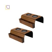 Porta Controle Para Sofa De Madeira E Copo Kit 2 Unidades - Mondo Box