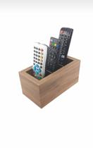 Porta Controle Remoto 03 Compart Amadeirado Amendola Rustica